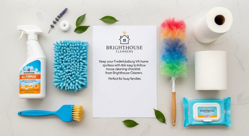 House cleaning checklist for busy families in Fredericksburg VA